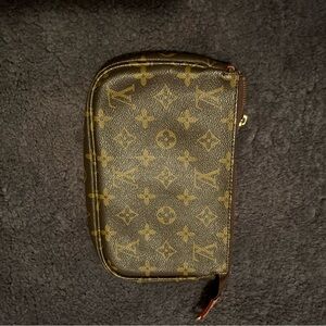 Designer look- alike  Monogram Clutch/ make- up bag.